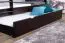 Etagenbett / Stockbett 90 x 200 cm "Easy Premium Line" K17/n inkl. Liegeplatz und 2 Abdeckblenden, Buche Massivholz Schokobraun lackiert, teilbar