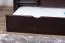 Etagenbett / Stockbett 90 x 200 cm "Easy Premium Line" K17/n inkl. Liegeplatz und 2 Abdeckblenden, Buche Massivholz Schokobraun lackiert, teilbar