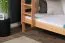 Etagenbett für Erwachsene "Easy Premium Line" K18/n, Kopfteil mit Löchern, Buche Vollholz massiv Natur - 90 x 190 cm, (L x B) teilbar