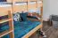 Etagenbett / Stockbett "Easy Premium Line" K18/n, Kopfteil mit Löchern, Buche Vollholz massiv Natur - 90 x 190 cm, (L x B) teilbar