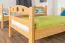 Etagenbett / Stockbett "Easy Premium Line" K19/n, Kopf- und Fußteil mit Löchern, Buche Vollholz massiv Natur - 90 x 190 cm (B x L), teilbar