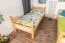 Kinder- Etagenbett / Stockbett "Easy Premium Line" K19/n, Kopf- und Fußteil mit Löchern, Buche Vollholz massiv Natur - 90 x 190 cm (B x L), teilbar