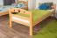 Etagenbett / Stockbett "Easy Premium Line" K19/n, Kopf- und Fußteil mit Löchern, Buche Vollholz massiv Natur - 90 x 190 cm (B x L), teilbar
