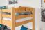 Etagenbett / Stockbett "Easy Premium Line" K19/n, Kopf- und Fußteil mit Löchern, Buche Vollholz massiv Natur - 90 x 190 cm (B x L), teilbar