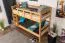 Etagenbett / Stockbett "Easy Premium Line" K19/n, Kopf- und Fußteil mit Löchern, Buche Vollholz massiv Natur - 90 x 190 cm (B x L), teilbar
