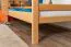 Kinder- Etagenbett / Stockbett "Easy Premium Line" K19/n, Kopf- und Fußteil mit Löchern, Buche Vollholz massiv Natur - 90 x 190 cm (B x L), teilbar