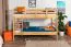 Kinder- Etagenbett / Stockbett "Easy Premium Line" K19/n, Kopf- und Fußteil mit Löchern, Buche Vollholz massiv Natur - 90 x 190 cm (B x L), teilbar