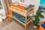 Kinder- Etagenbett / Stockbett "Easy Premium Line" K19/n, Kopf- und Fußteil mit Löchern, Buche Vollholz massiv Natur - 90 x 190 cm (B x L), teilbar