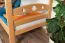 Kinder- Etagenbett / Stockbett "Easy Premium Line" K19/n, Kopf- und Fußteil mit Löchern, Buche Vollholz massiv Natur - 90 x 190 cm (B x L), teilbar