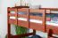 Hochbett 90 x 200 cm, "Easy Premium Line" K22/n, Buche Massivholz kirschfarben, teilbar