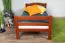 Hochbett 90 x 200 cm für Kinder, "Easy Premium Line" K22/n, Buche Massivholz kirschfarben, teilbar