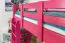 Hochbett 90 x 190 cm, "Easy Premium Line" K22/n, Buche Massivholz rosa lackiert, teilbar