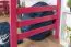 Hochbett 90 x 190 cm, "Easy Premium Line" K22/n, Buche Massivholz rosa lackiert, teilbar