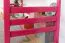 Hochbett 90 x 190 cm für Kinder, "Easy Premium Line" K22/n, Buche Massivholz rosa lackiert, teilbar