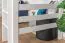 Hochbett "Easy Premium Line" K22/n, Buche Vollholz massiv Weiß - Liegefläche: 90 x 190 cm