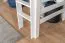 Hochbett "Easy Premium Line" K22/n, Buche Vollholz massiv Weiß - Liegefläche: 90 x 190 cm
