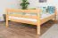 Hochbett 140 x 190 cm für Erwachsene "Easy Premium Line" K23/n, Buche Massivholz Natur lackiert, teilbar