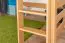 Hochbett 160 x 190 cm für Erwachsene "Easy Premium Line" K23/n, Buche Massivholz Natur lackiert, teilbar