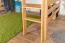 Hochbett 160 x 190 cm für Erwachsene "Easy Premium Line" K23/n, Buche Massivholz Natur lackiert, teilbar