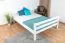 Hochbett 140 x 190 cm für Erwachsene "Easy Premium Line" K23/n, Buche Massivholz weiß lackiert, teilbar