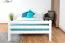 Hochbett 140 x 190 cm "Easy Premium Line" K23/n, Buche Massivholz weiß lackiert, teilbar