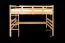 Hochbett 160 x 200 cm für Erwachsene "Easy Premium Line" K23/n, Buche Massivholz Natur lackiert, teilbar