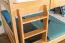 Etagenbett / Stockbett 120 x 200 cm "Easy Premium Line" K24/n, Kopf- und Fußteil gerade, Buche Massivholz Natur lackiert, teilbar