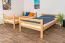 Stockbett 120 x 190 cm für Erwachsene "Easy Premium Line" K24/n, Kopf- und Fußteil gerade, Buche Massivholz Natur lackiert, teilbar