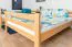 Etagenbett 140 x 190 cm für Erwachsene "Easy Premium Line" K24/n, Kopf- und Fußteil gerade, Buche Massivholz Natur lackiert, teilbar