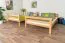 Stockbett 140 x 200 cm für Erwachsene "Easy Premium Line" K24/n, Kopf- und Fußteil gerade, Buche Massivholz Natur lackiert, teilbar
