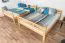 Stockbett 160 x 190 cm für Erwachsene "Easy Premium Line" K24/n, Kopf- und Fußteil gerade, Buche Massivholz Natur lackiert, teilbar