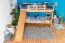 Etagenbett mit Rutsche 90 x 200 cm, Buche Massivholz Natur lackiert, teilbar in zwei Einzelbetten, "Easy Premium Line" K25/n