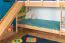 Etagenbett mit Rutsche 90 x 190 cm, Buche Massivholz Natur lackiert, umbaubar in zwei Einzelbetten, "Easy Premium Line" K26/n
