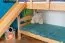 Etagenbett mit Rutsche 90 x 190 cm, Buche Massivholz Natur lackiert, umbaubar in zwei Einzelbetten, "Easy Premium Line" K26/n
