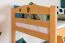 Stockbett mit Rutsche 80 x 200 cm, Buche Massivholz Natur lackiert, umbaubar in zwei Einzelbetten, "Easy Premium Line" K27/n