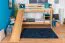 Etagenbett mit Rutsche 90 x 200 cm, Buche Massivholz Natur lackiert, teilbar in zwei Einzelbetten, "Easy Premium Line" K27/n