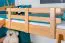 Etagenbett mit Rutsche 90 x 200 cm, Buche Massivholz Natur lackiert, teilbar in zwei Einzelbetten, "Easy Premium Line" K27/n