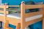 Etagenbett / Kinderbett / Stockbett mit Rutsche 80 x 190 cm, Buche Massivholz Natur lackiert, teilbar in zwei Einzelbetten, "Easy Premium Line" K28/n