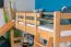 Etagenbett / Kinderbett / Stockbett mit Rutsche 80 x 190 cm, Buche Massivholz Natur lackiert, teilbar in zwei Einzelbetten, "Easy Premium Line" K28/n