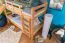 Etagenbett / Kinderbett / Stockbett mit Rutsche 80 x 190 cm, Buche Massivholz Natur lackiert, teilbar in zwei Einzelbetten, "Easy Premium Line" K28/n