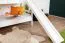 Weißes Etagenbett mit Rutsche 90 x 190 cm, Buche Massivholz Weiß lackiert, teilbar in zwei Einzelbetten, "Easy Premium Line" K28/n