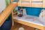 Etagenbett / Kinderbett / Stockbett mit Rutsche 80 x 190 cm, Buche Massivholz Natur lackiert, teilbar in zwei Einzelbetten, "Easy Premium Line" K28/n