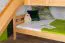 Großes Etagenbett mit Rutsche 160 x 190 cm, Buche Massivholz Natur lackiert, umbaubar in zwei Einzelbetten, "Easy Premium Line" K32/n