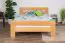 Doppelbett "Easy Premium Line" K6 in Überlänge, 140 x 220 cm Buche Vollholz massiv natur
