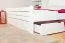 Doppelbett "Easy Premium Line" K7 inkl. 2 Schubladen und 1 Abdeckblende, 180 x 200 cm Buche Vollholz massiv weiß lackiert