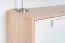 Jugendzimmer - Kommode Greeley 08, Farbe: Buche / Weiß / Platingrau - Abmessungen: 93 x 138 x 40 cm (H x B x T), mit 1 Tür, 3 Schubladen und 2 Fächern