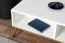 Couchtisch Roanoke 08, Farbe: Weiß / Weiß Glanz - Abmessungen: 90 x 60 x 42 cm (B x T x H)