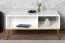 Couchtisch Roanoke 08, Farbe: Weiß / Weiß Glanz - Abmessungen: 90 x 60 x 42 cm (B x T x H)