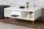 Couchtisch Roanoke 08, Farbe: Weiß / Weiß Glanz - Abmessungen: 90 x 60 x 42 cm (B x T x H)