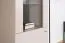 Vitrine Petkula 02, Farbe: Beige hell - Abmessungen: 190 x 55 x 40 cm (H x B x T), mit 2 Türen und 5 Fächern